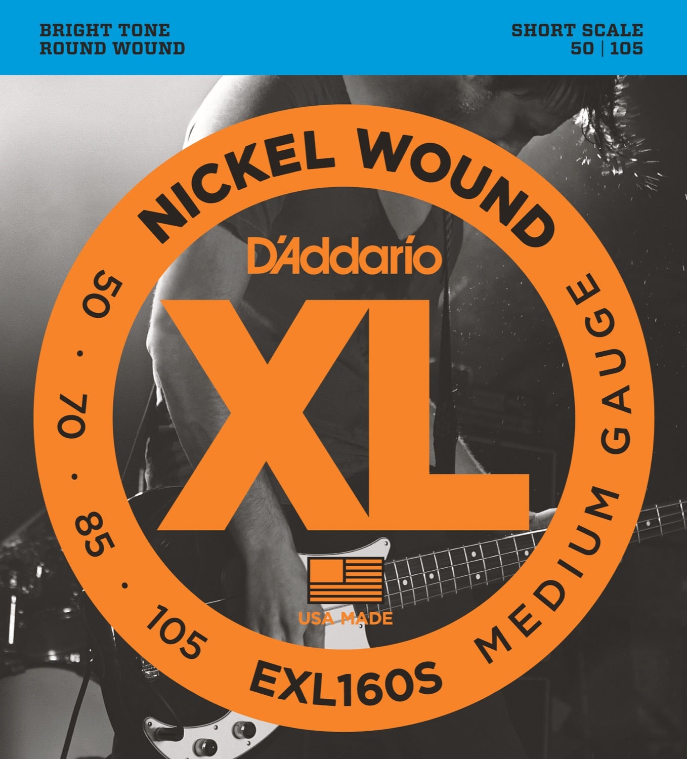 D´Addario XL Nickel Wound STOR Medium EXL160S, 50 /105