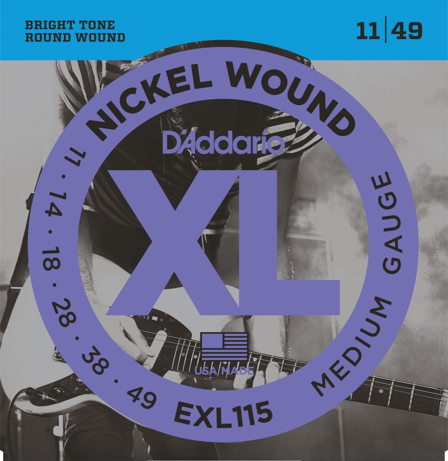 D`Addario XL Nickel Wound Medium, EXL115, 11 / 49