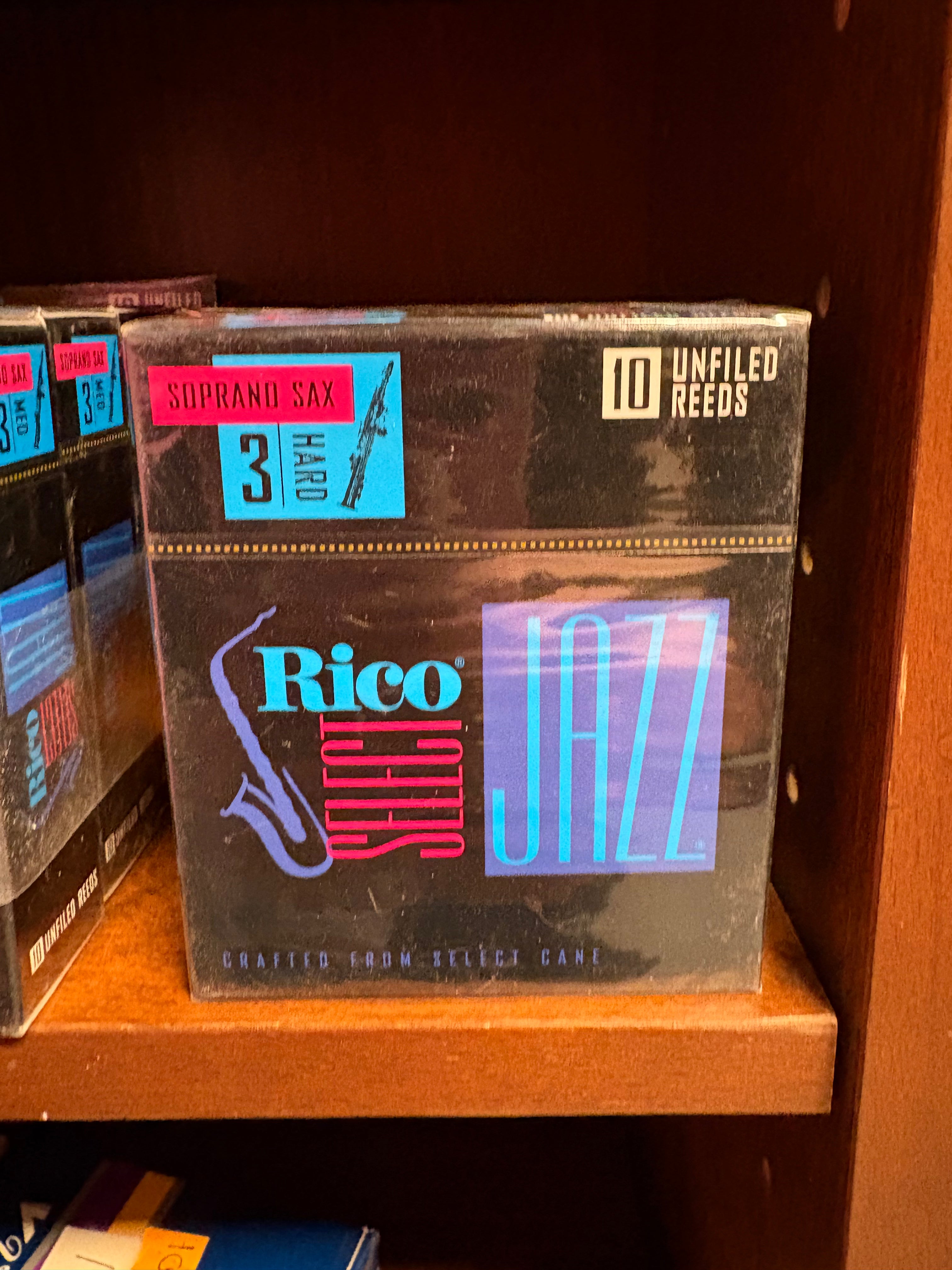 RICO Selected Jazz Unfiled Soprano Sax 3.0 Hard (10-pack)