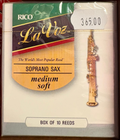 RICO La Voz Soprano Sax, medium soft (10-pack)