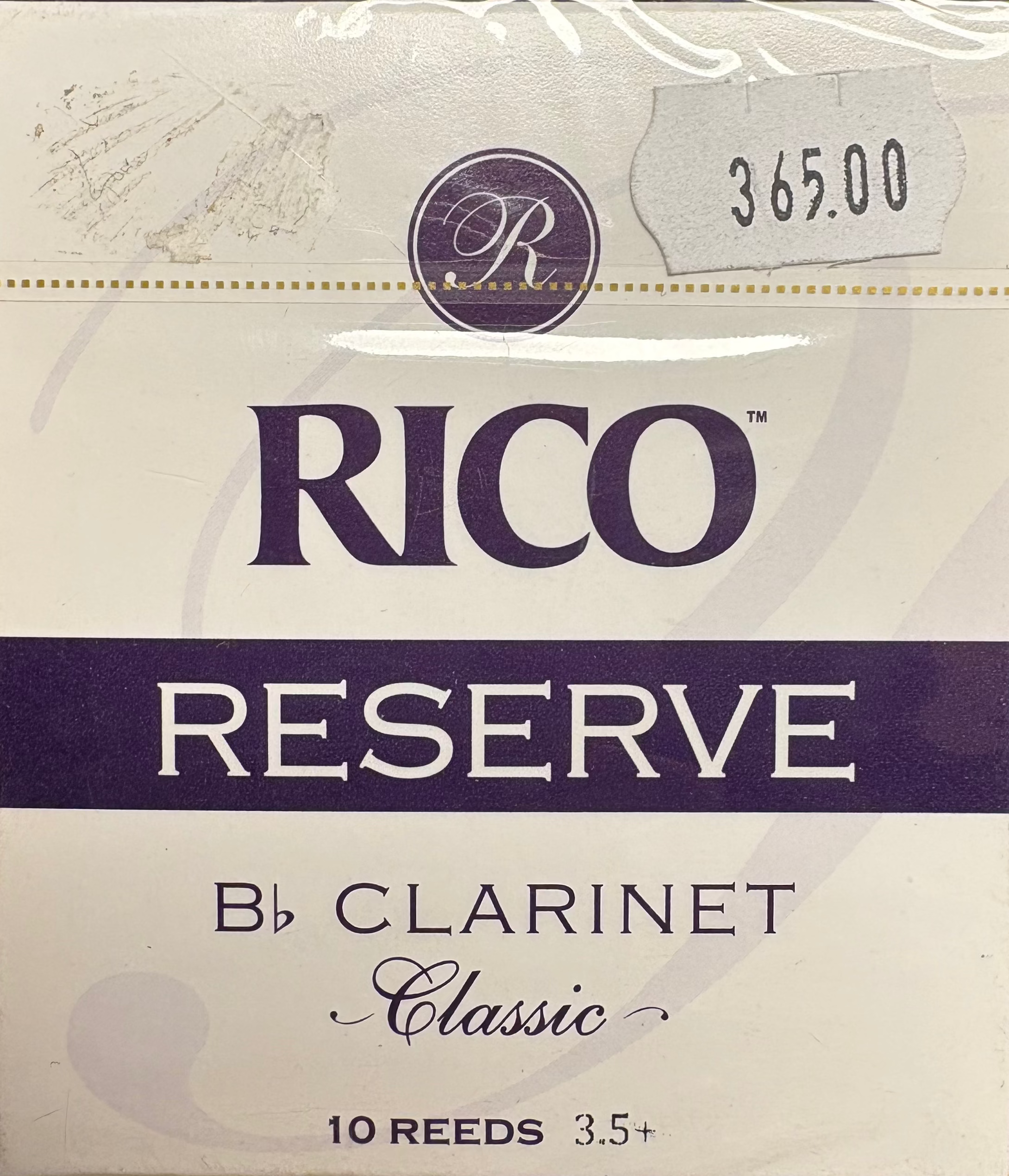 RICO Reserve Classic Bb  Clarinet 3.5 + (10 - pack)