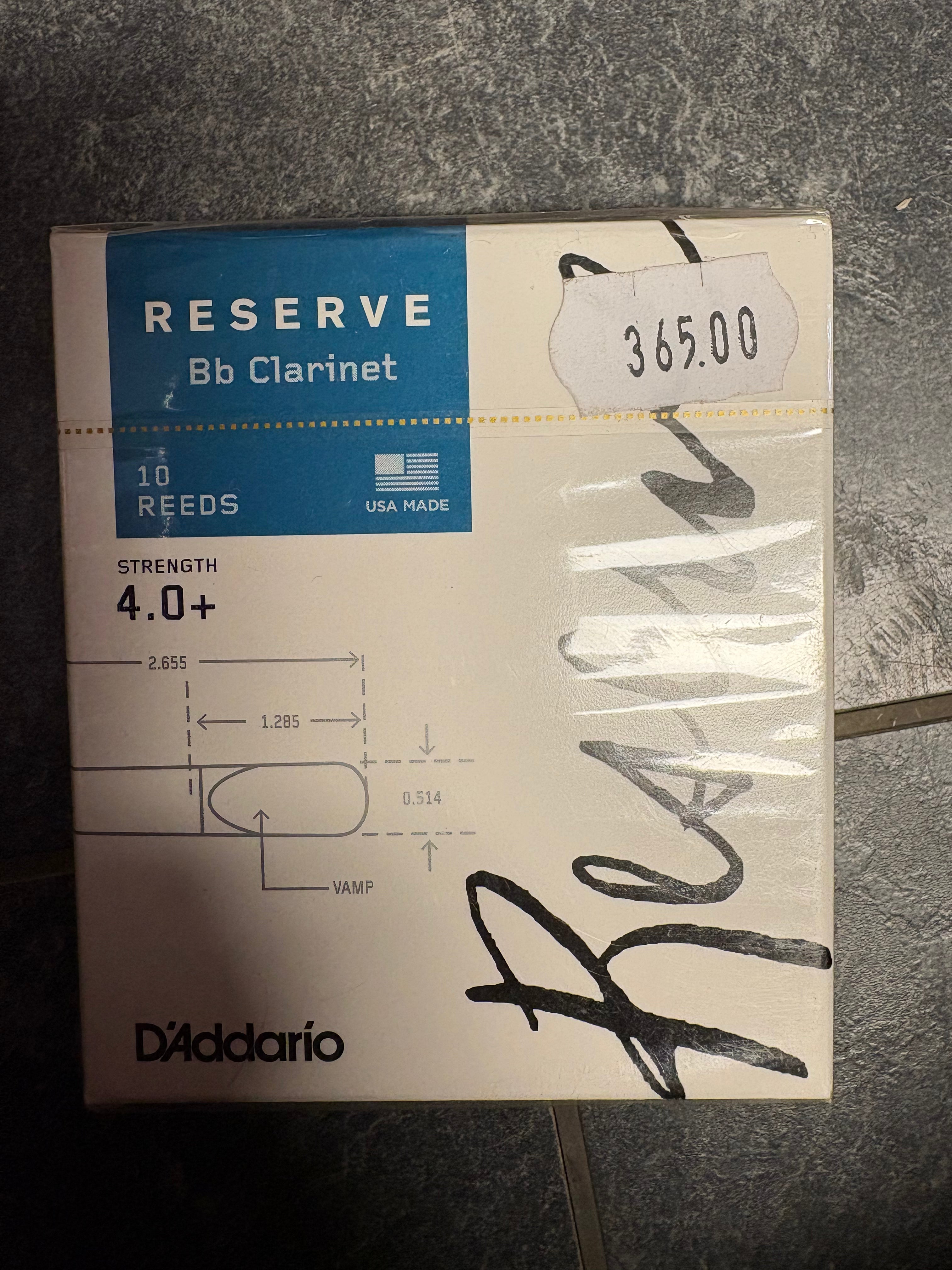 RICO Reserve Classic  D´Addario Bb Clarinet 4+