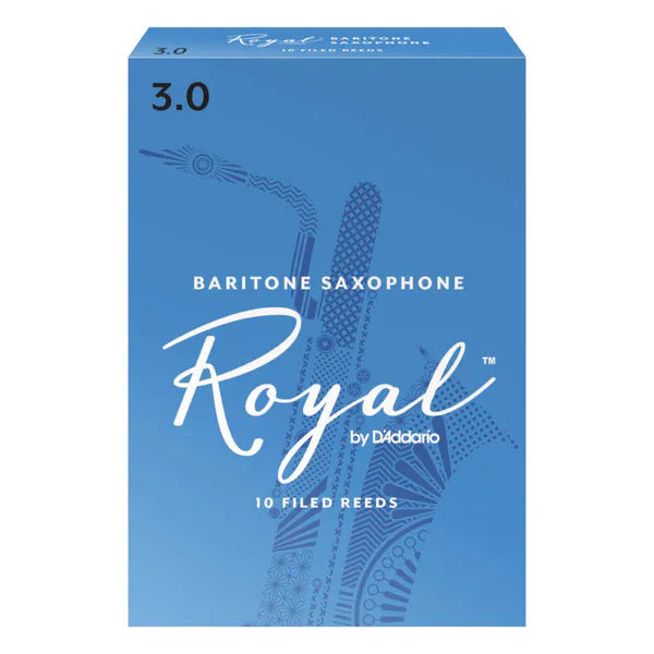 Royal by D'Addario Baritone Saxophone Reeds, 3.0 (10-pack)