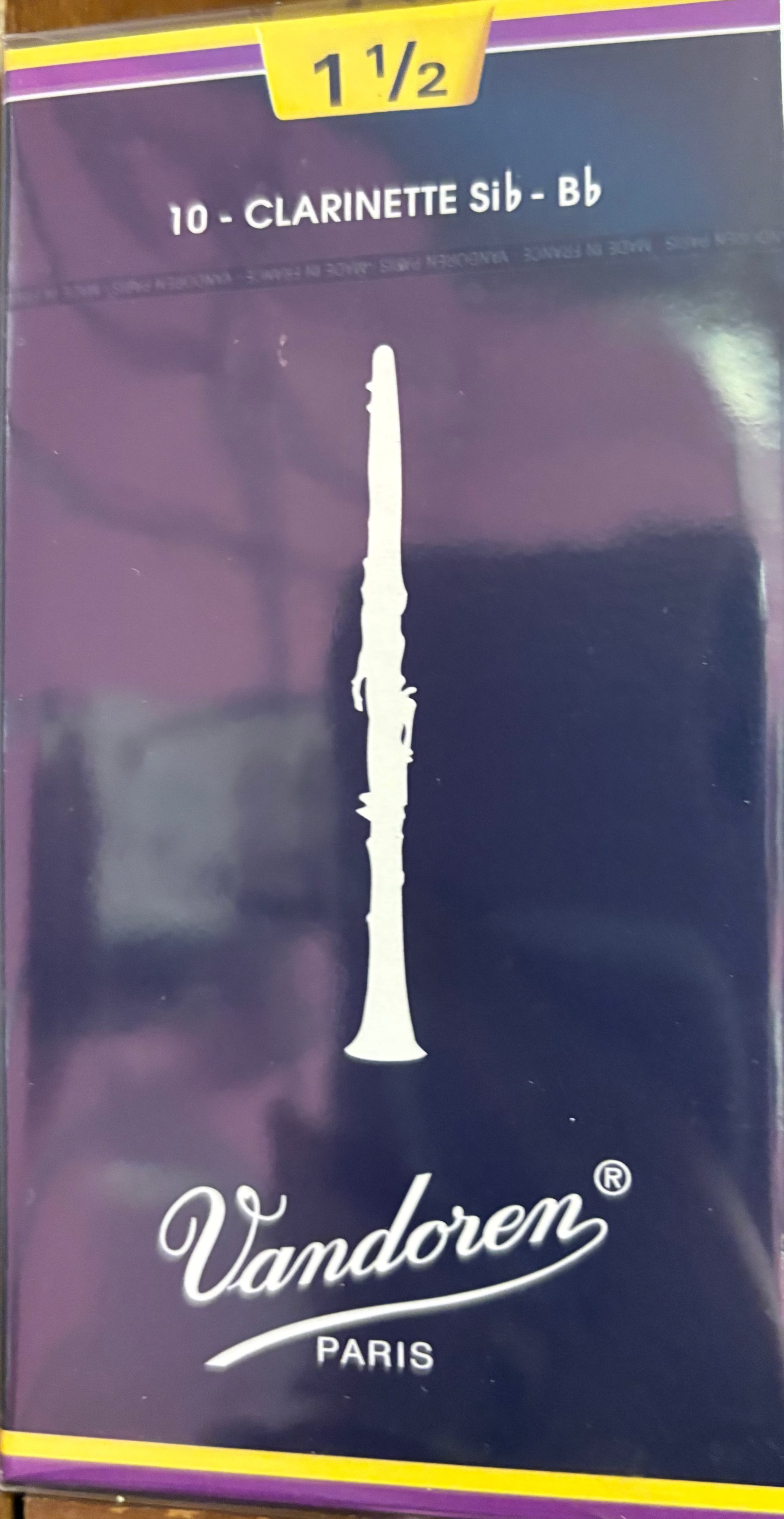 Vandoren Clarinet Reed Sib -Bb 1 1/2 (10-pack)