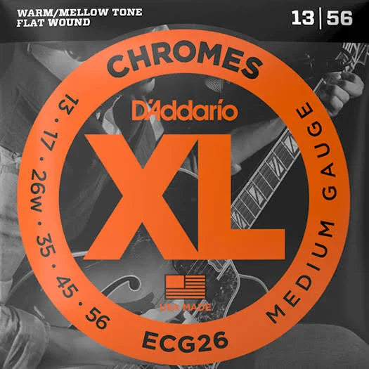 D`Addario XL Chromes, Medium, ECG26, 13 / 56, Elektrisk
